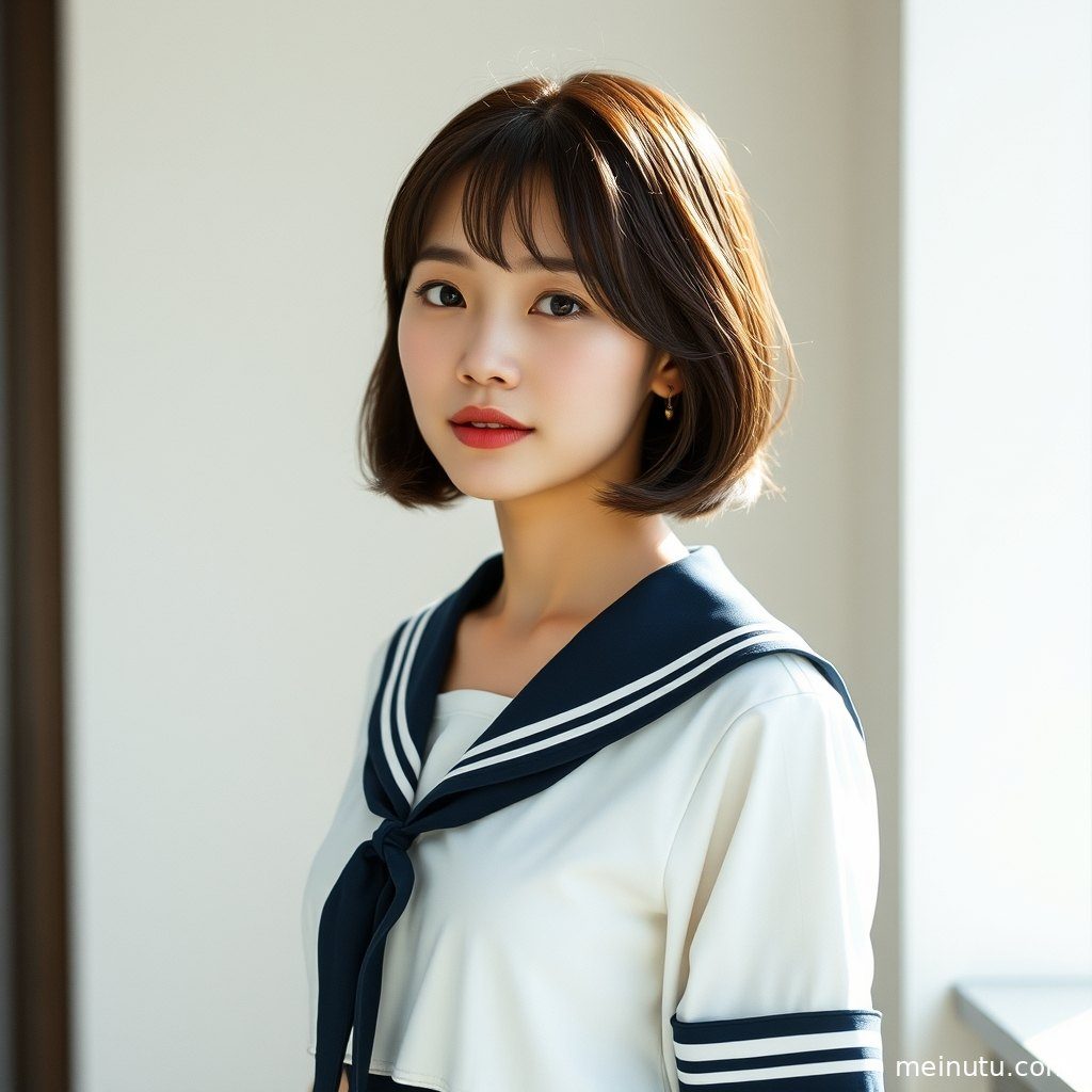 jk制服 海边 柔和逆光写真 01